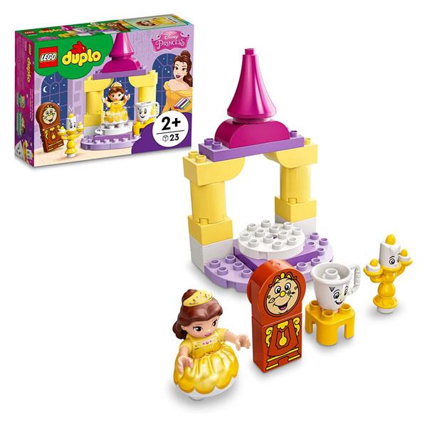 لگو دوپلو کد 10960 LEGO DUPLO Disney Belle's Ballroom 10960 Building Toy for Kids Aged 2+; Princess Belle, Lumiere, Cogsworth and Chip (23 Pieces)